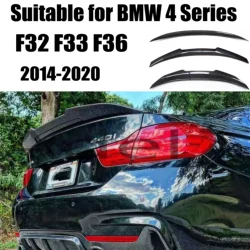 Modification de voiture en fibre de carbone, Spomicrophone de couvercle de coffre arrière, noir brillant, adapté pour BMW Série 4, F32, F33, F36, 2014-2020, 420i-440i figuré PSM MP