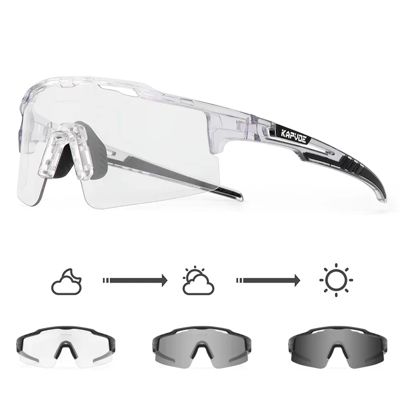 KAPVOE MTB Frauen Sport Speed Road Mountainbike Fahrrad Zyklus Brillen Goggle Neue Photochrome Sonnenbrille für Männer Radfahren Gläser