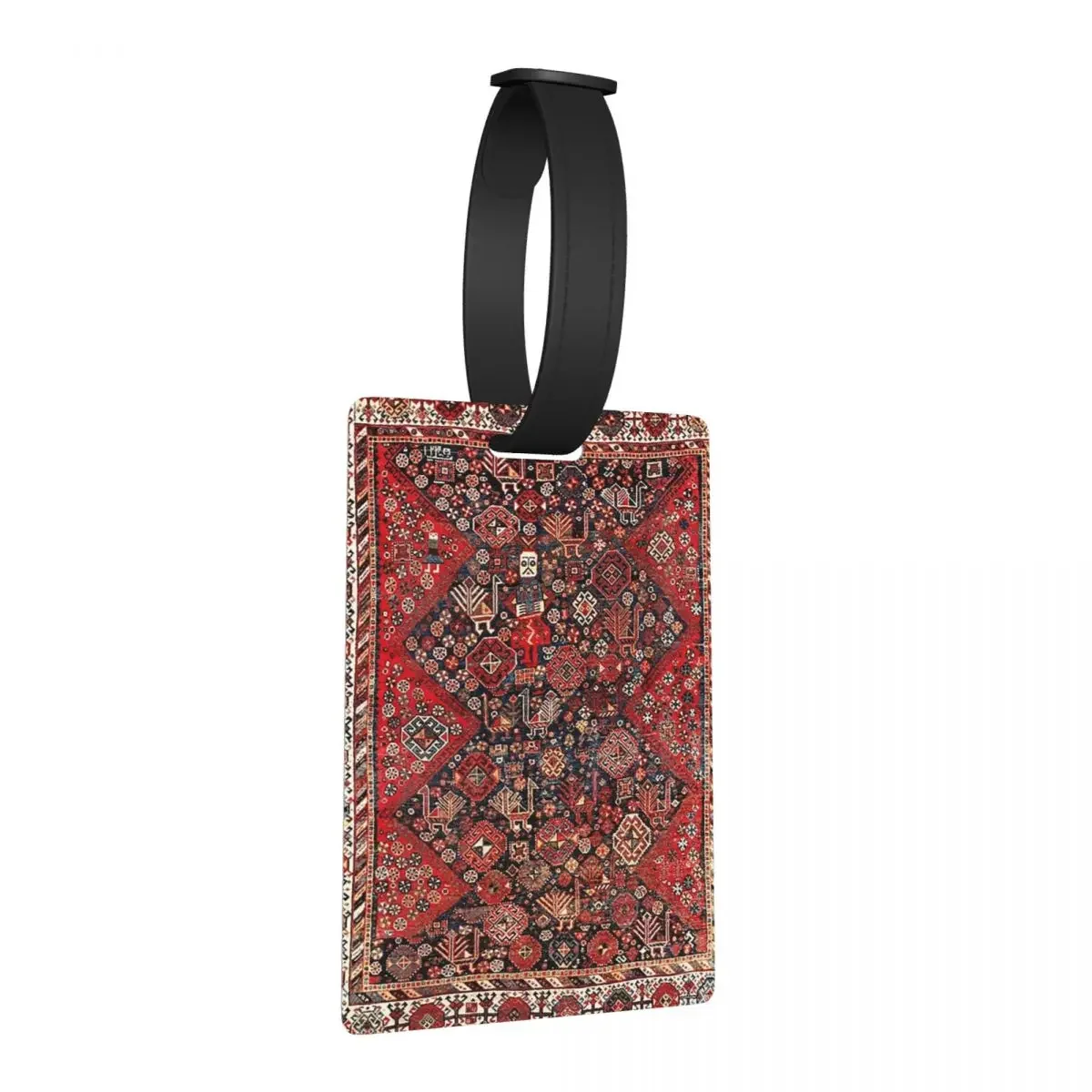 Qashqa Fars Southwest Persian Nomad Rug Print Luggage Tags Suitcase Fashion Baggage Boarding Tag Label Holder ID Name Address