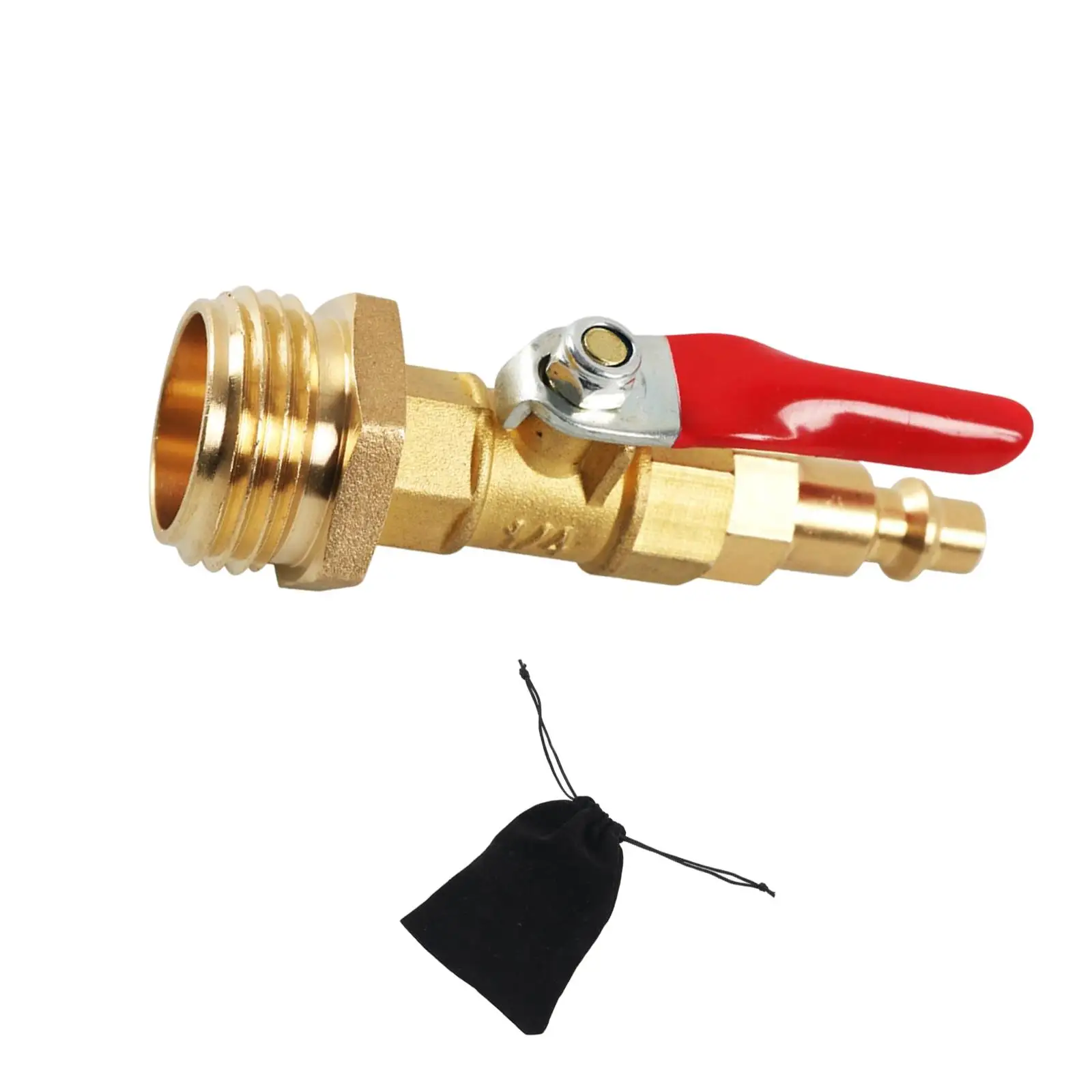 Brass RV Winterize Adapter with 1/4'' Male Quick Plug Sprinkler System