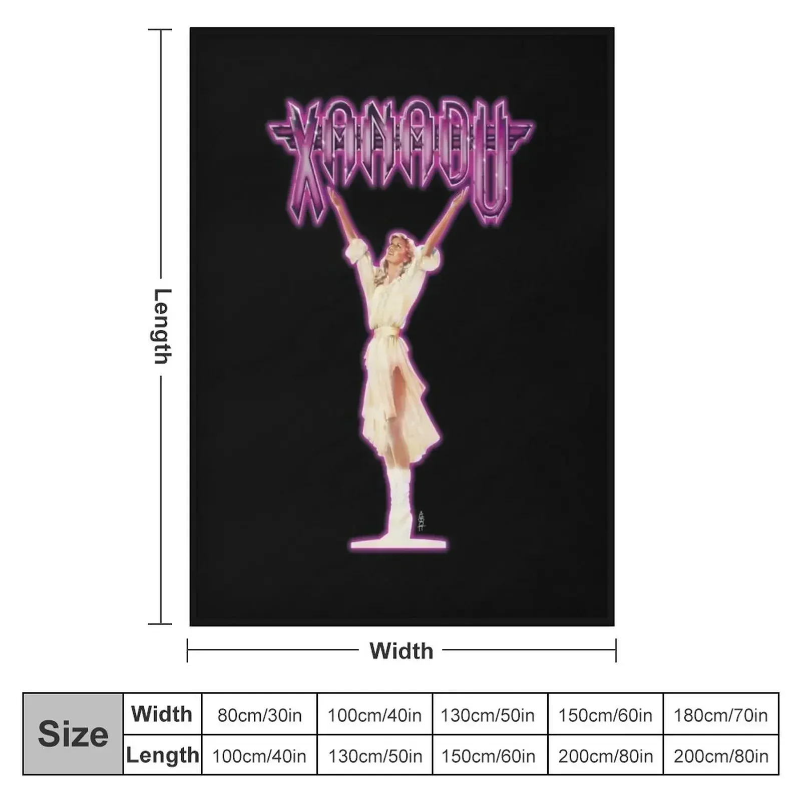 XANADU Kira Olivia Newton-John Throw Blanket Hair Decorative Sofa Weighted decorative Sleeping Bag valentine gift ideas Blankets