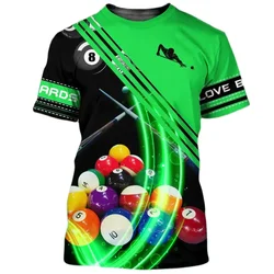 Billiards Snooker3D Print Shirt Men's T-shirt Tops Summer Casual Sweatshirt Oversized Short Sleeve Pullover Personalized Clothes