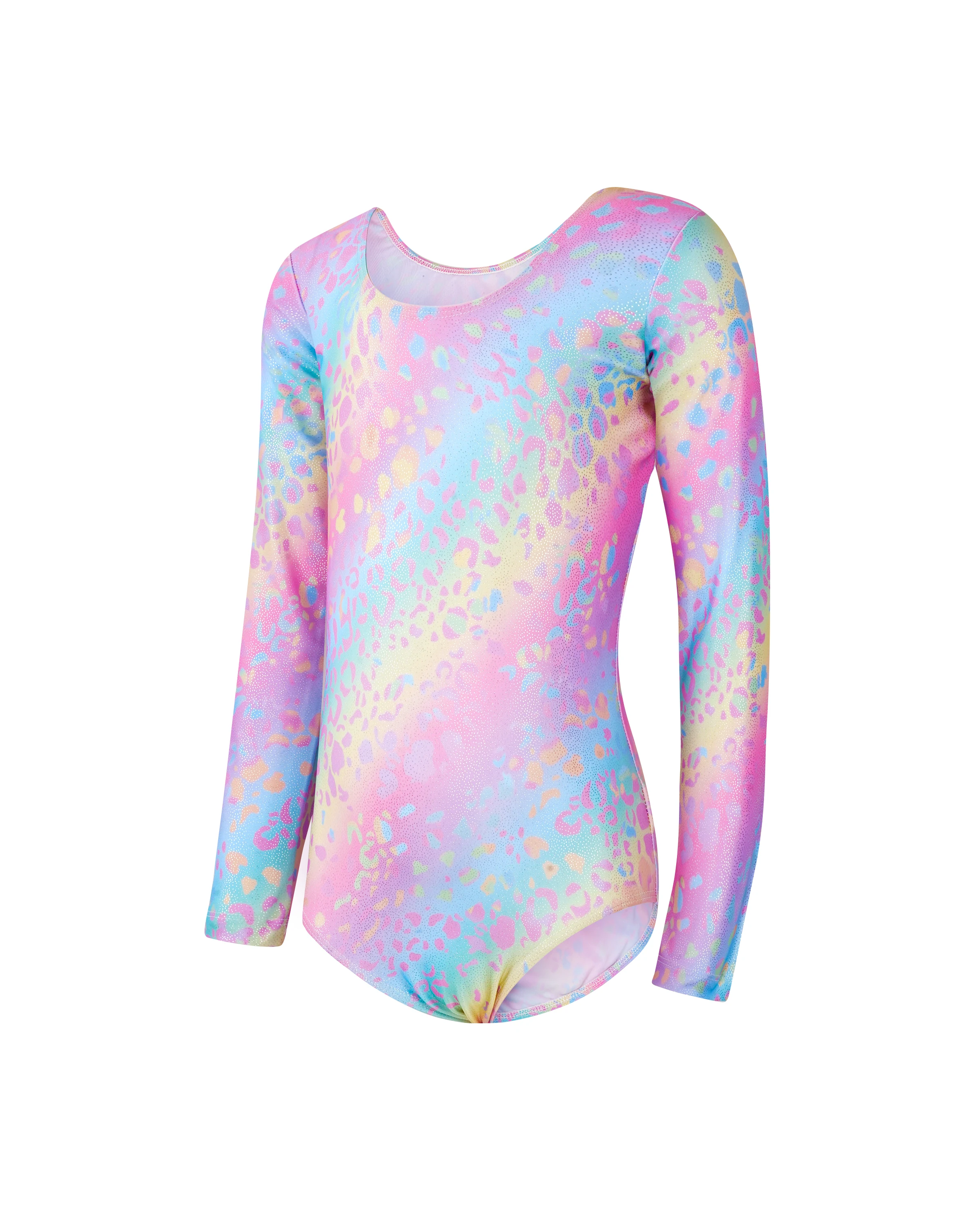 NEW Leotards for Girls Gymnastics Long Sleeve Sparkly Dance Biketards with Shorts Ballet Tumbling Outfit for 3-12 Years