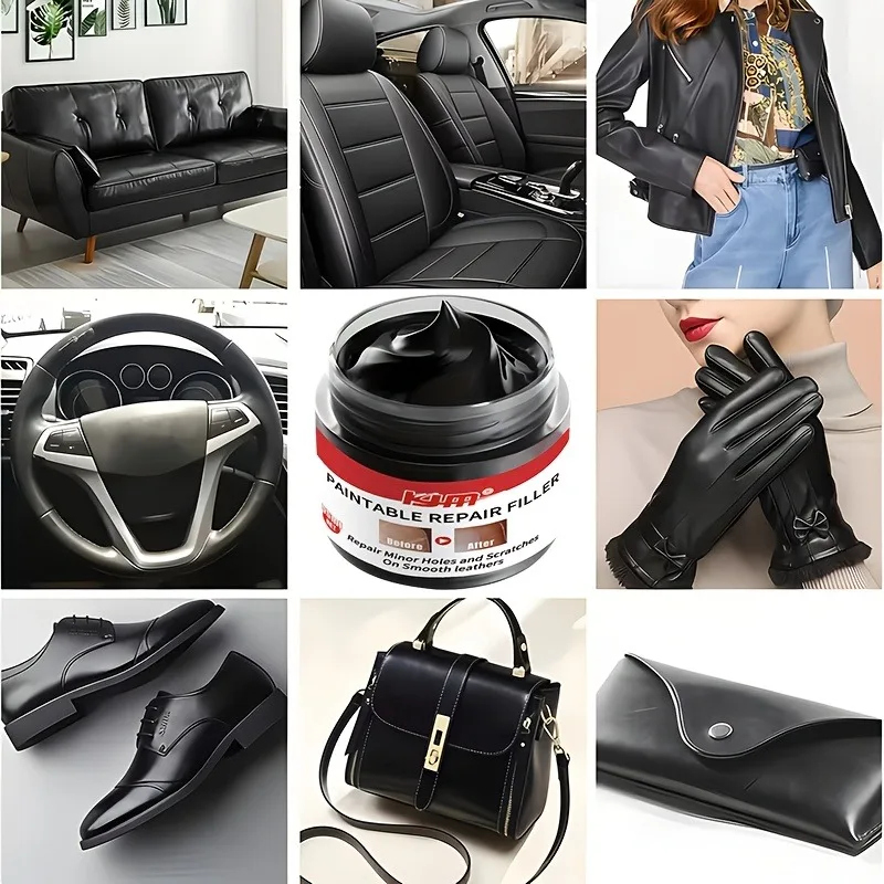 KJM Black Shoe Repair Filler: Quick-Dry Chemical Formula – Scratch Fix for Imitation Leather Shoes/Boots, Durable Refurbishment image 6
