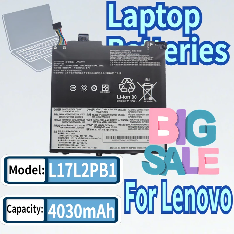 

L17C2PB2 L17M2PB1 Laptop Battery For Lenovo V330-14IKB 14ARR 14ISK E43-80 K43C-80 E4-ARR L17L2PB5 L17L2PB1 L17C2PB1 L17C2PB2