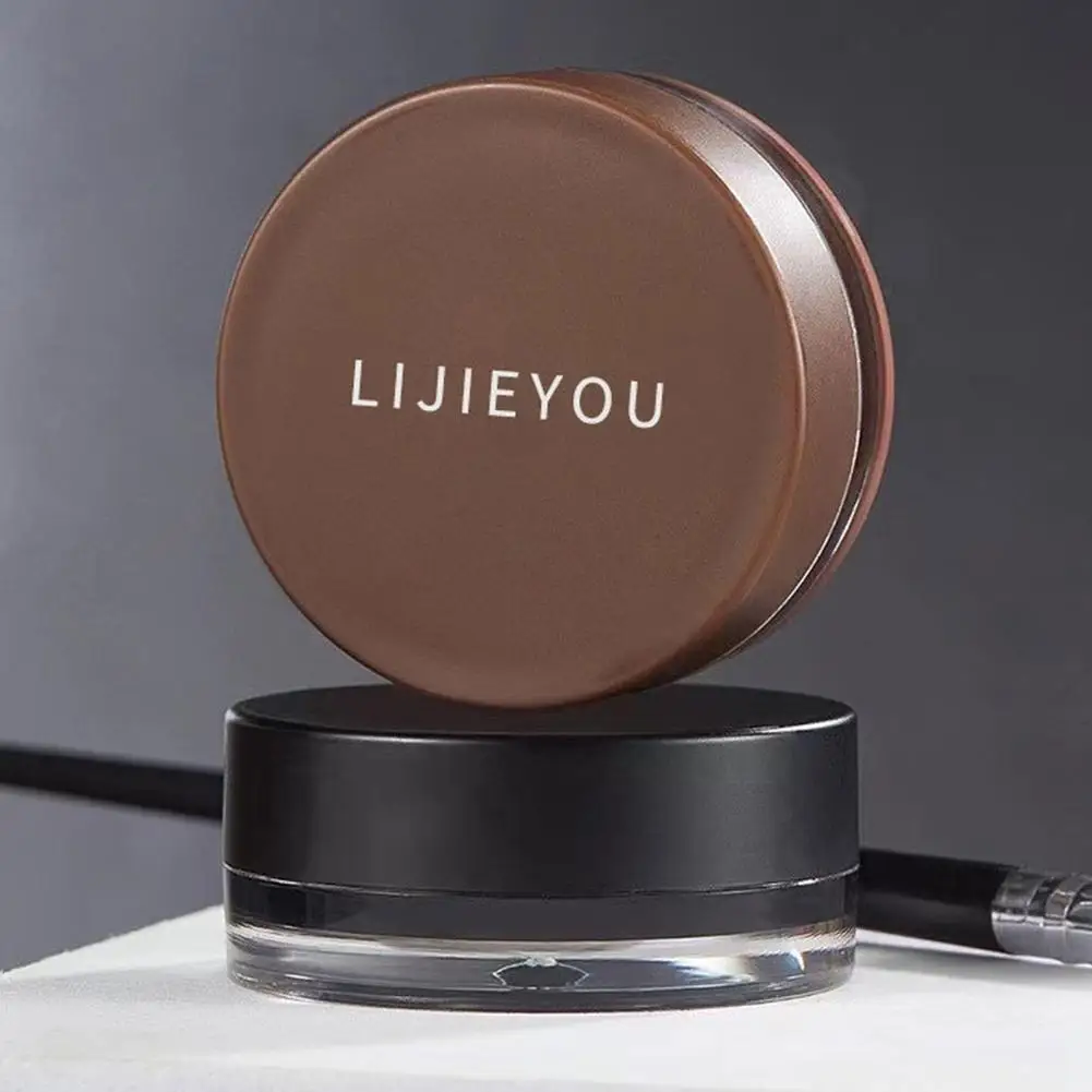 2 สีอายไลเนอร์เจลติดทนนานกันน้ํา Smooth Eye Liner ครีมสีน้ําตาลสีดําแต่งหน้าพร้อมแปรงสําหรับเลือก S4B0