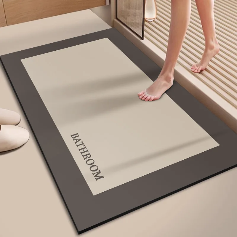 Toilet floor mat Bathroom non-slip absorbent toilet door toilet diatom mud quick drying mat carpet