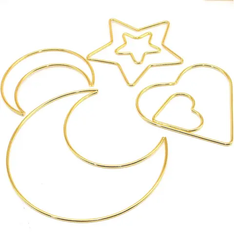 Metal Dream catcher Ring Macrame Craft Hoop Wind Chime Hanging Decorations Accessory For DIY Handmade Wedding Home Decor