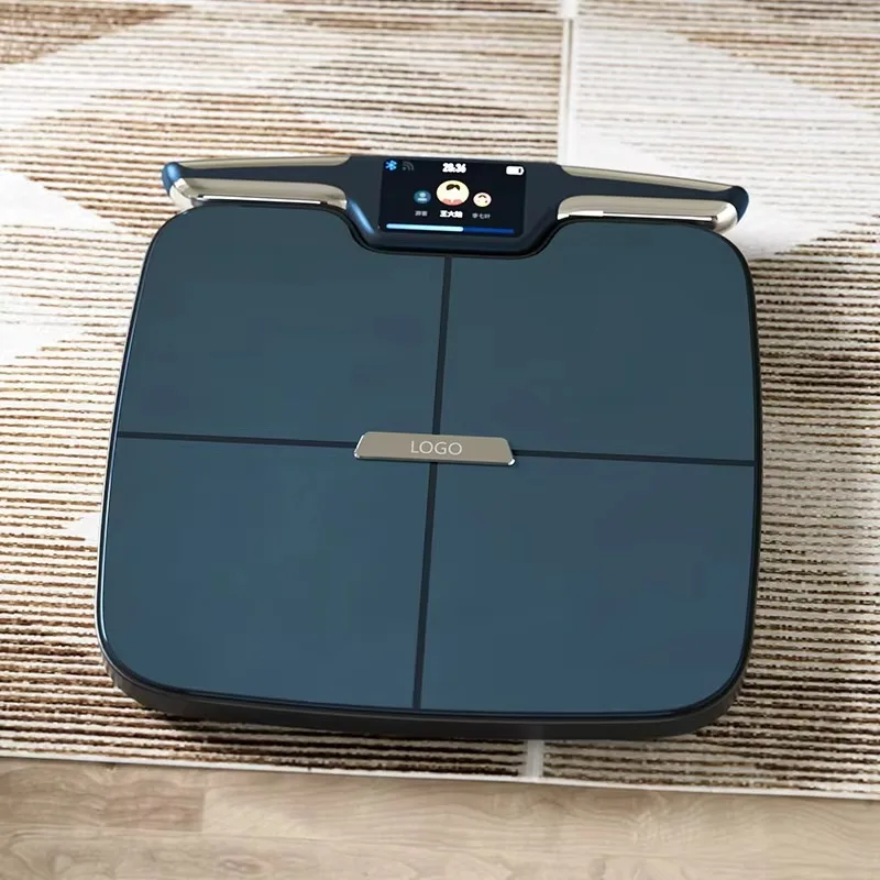 

8 Electrodes Body Fat Scales Large TFT Screen Smart Wifi Bmi Digital Body Scale with Scanner Fat Scale App with Handle bar