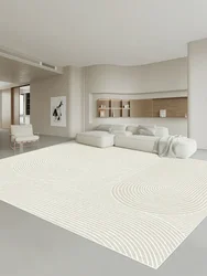 Living Room Oversized Carpet White Lines Bedroom Carpets Minimalist Stripes Home Rug Fluff Non-slip Machine Washable Rugs Tapete