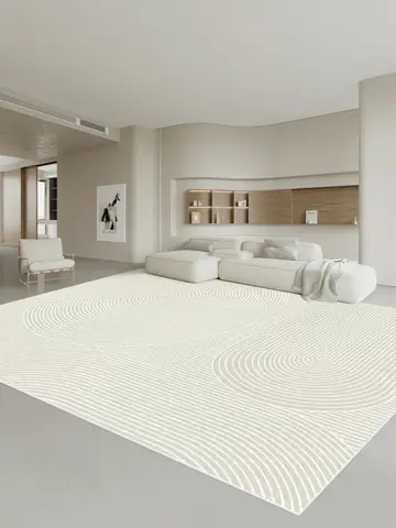 Alfombra de gran tamaño para sala de estar, alfombras de dormitorio con líneas blancas, Alfombra minimalista a rayas para el hogar, alfombras antideslizantes lavables a máquina, Tapete
