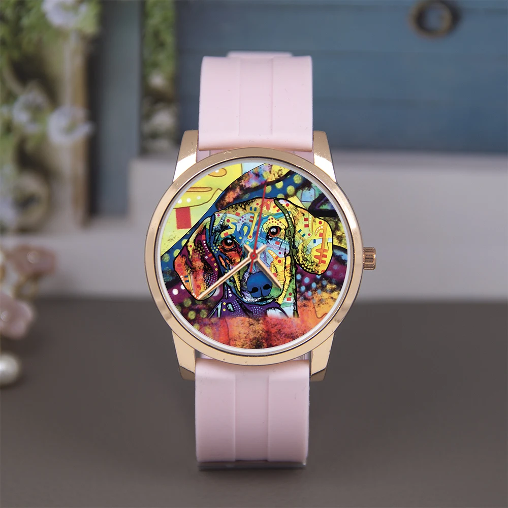 Reloj automático Unisex hecho a medida de 45/38mm para hombre, relojes electrónicos para niños, relojes de pulsera de lujo para perro, plateado y negro