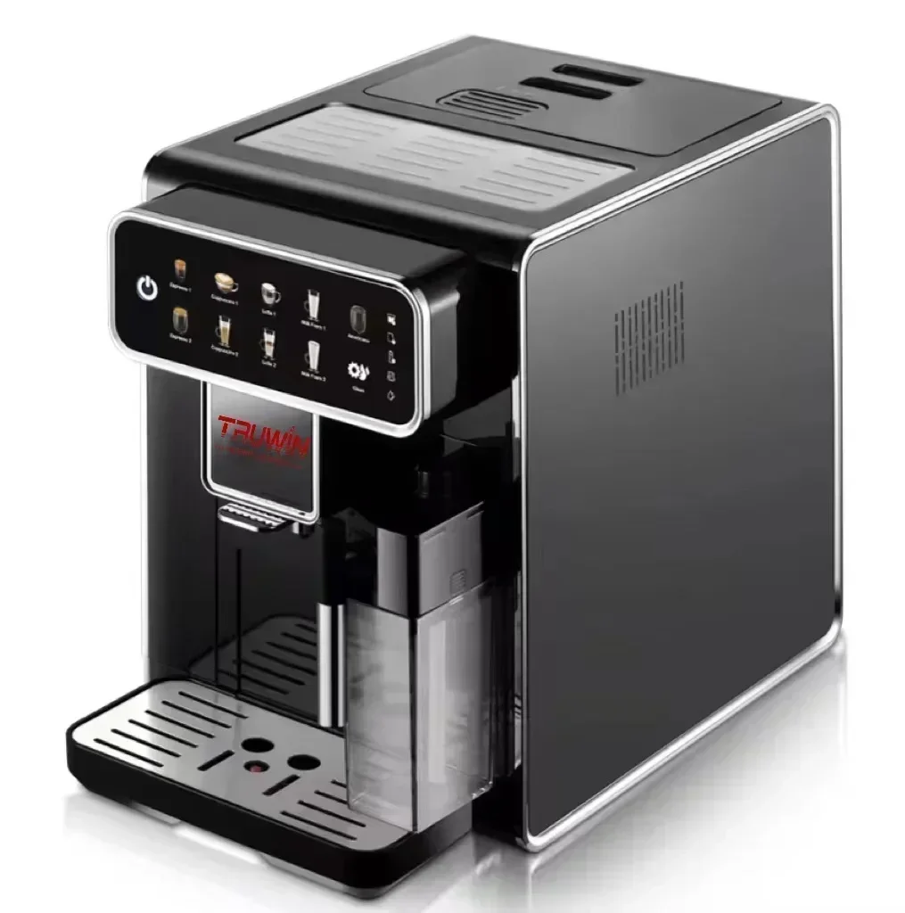 Fully automatic three in one coffee machine with grinder, milk tank, milk frother