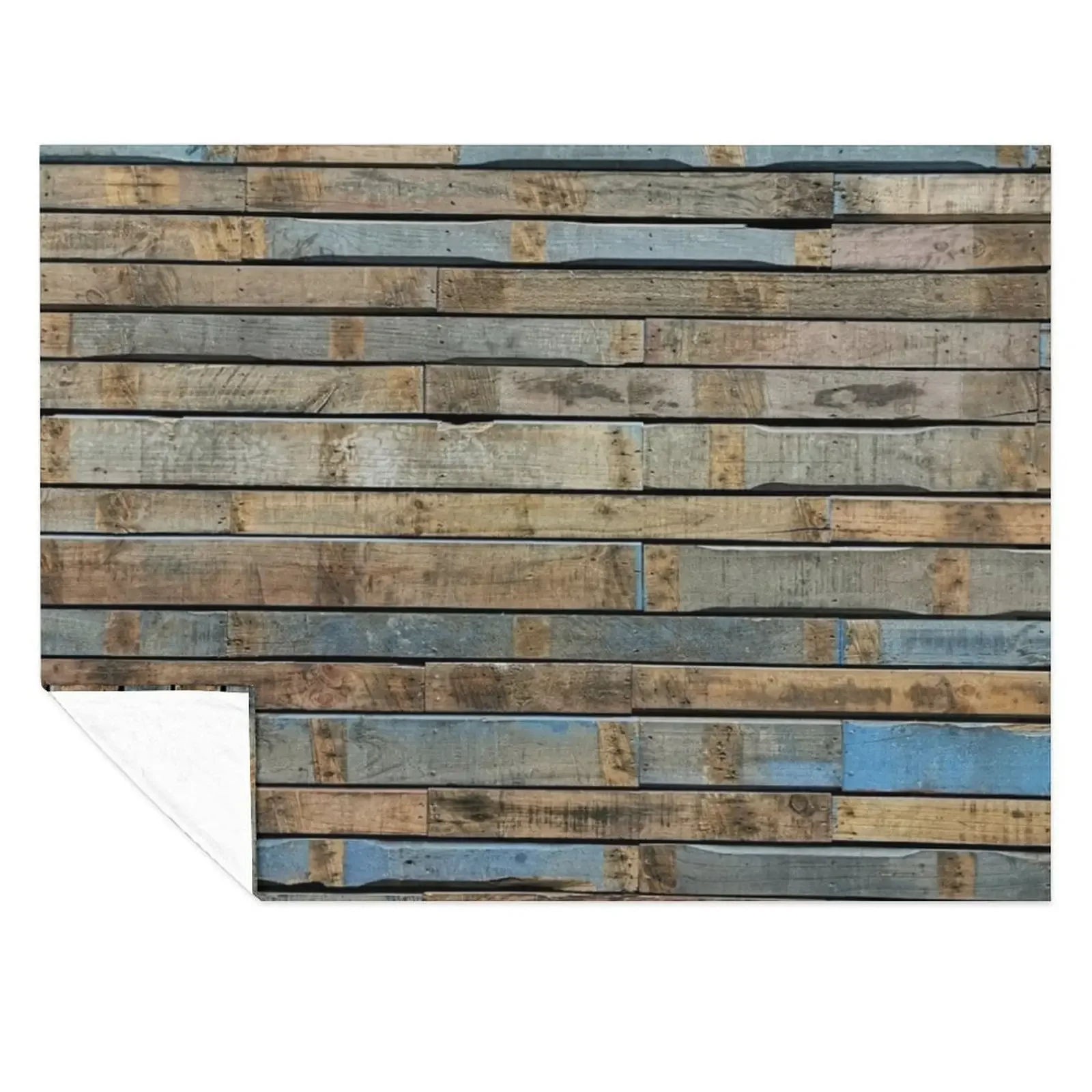 

Distressed wood - Blue and brown Throw Blanket Multi-Purpose Cute Warm warm for winter Blankets