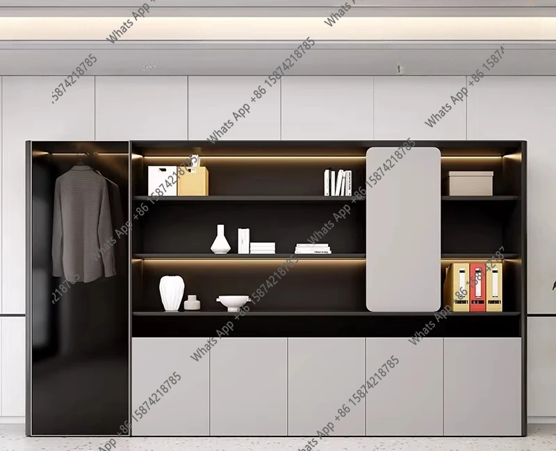 

New large bookcase display, simple decoration, modern file cabinet, chairperson's office data cabinet
