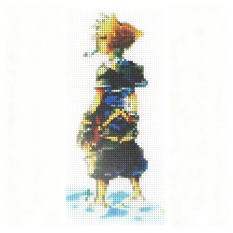 5671pcs MOC Art Sora Mosaic Kingdom Hearts II Model Toy Building Blocks Construction Christmas Gift Brick Birthday Creative DIY - view 2