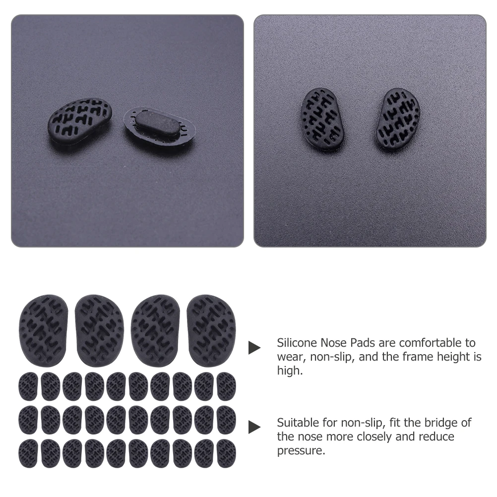 

10 Pairs Eyeglass Nose Pads Silicone Cushion High Durability Comfortable Glasses Supplies Frame Support nose guards for glasses