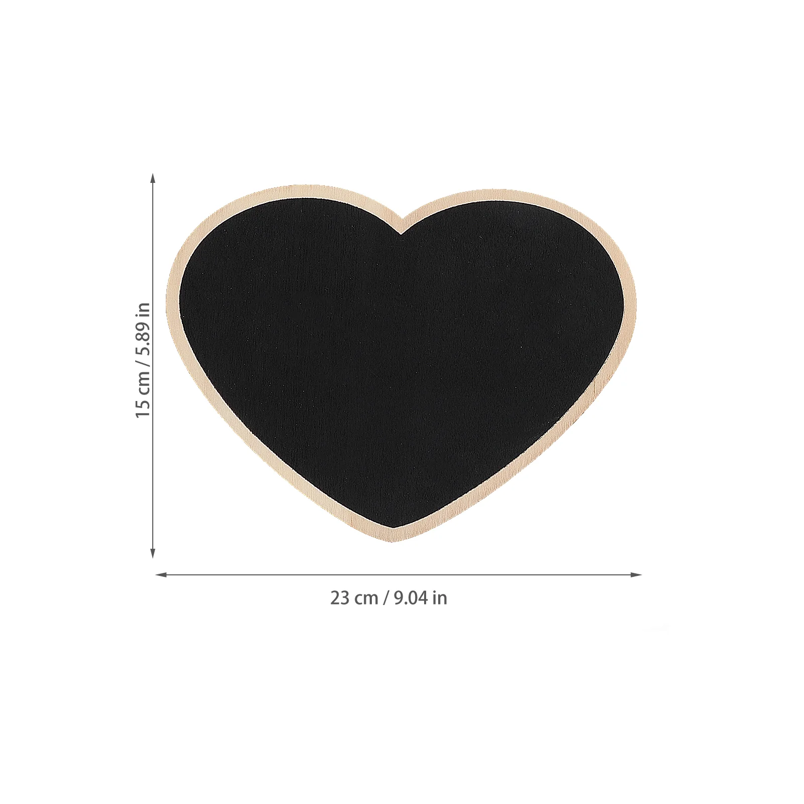 Vertical Blackboard Heart Chalkboard Small Sign Hanging Message Shaped Tabletop Wood Ornament Mini Decorations