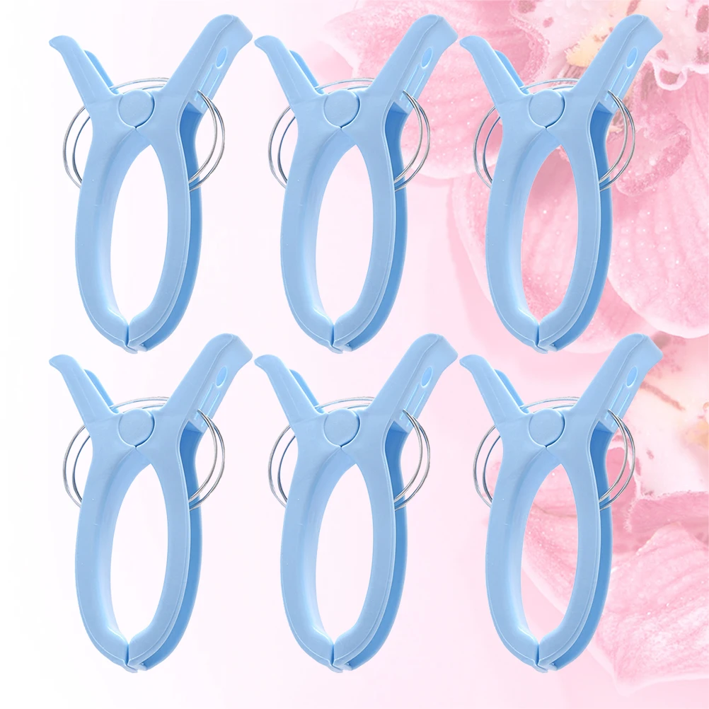 

6Pcs Windproof Clothespin Strong Plastic Laundry Clips for Hanging Clothes Towels Socks Underwear Quilts Drying Anywhere Outdoor