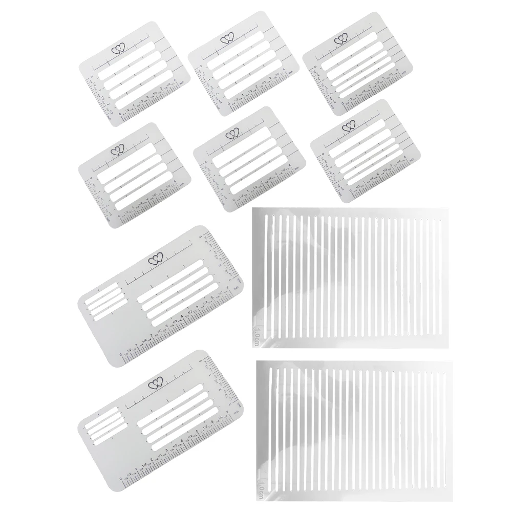 1Set Envelope Addressing Guide Stencils Plastic Straight Line Ruler Templates for Letter Writing Invitations Cards Journaling