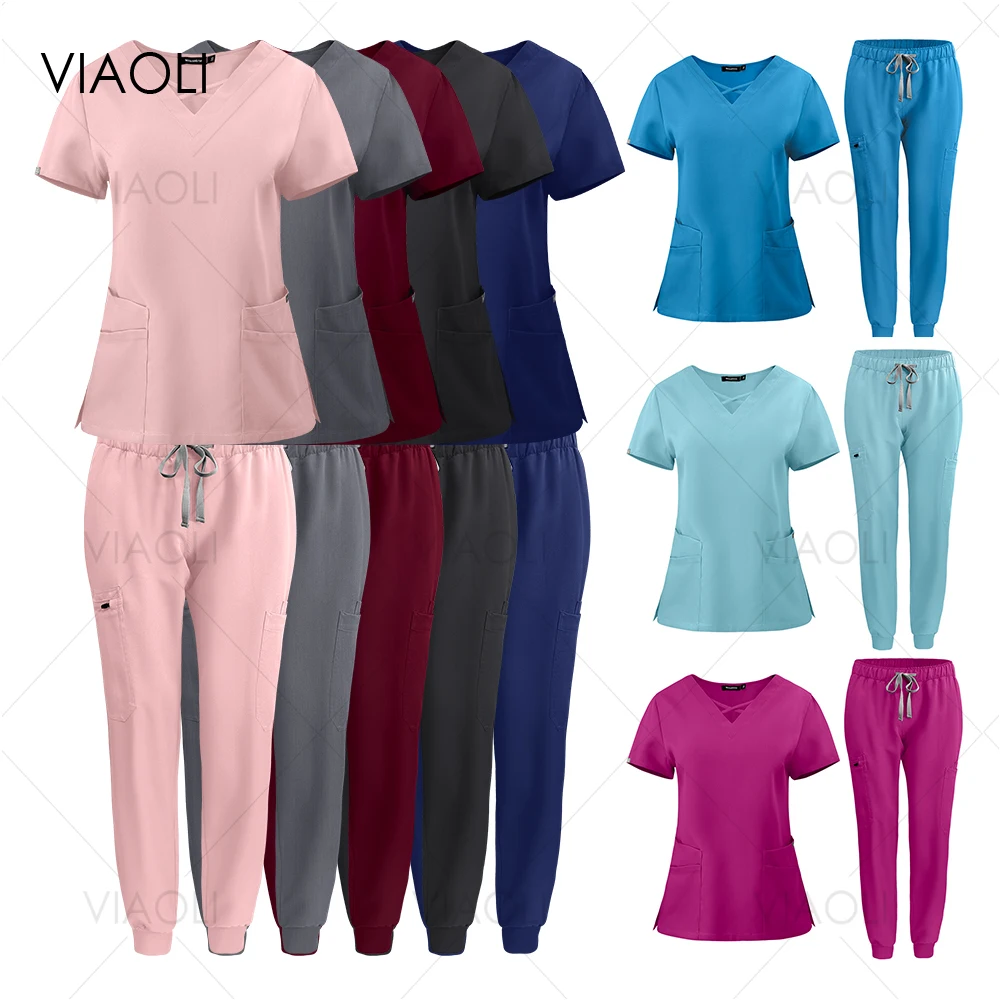 Nursing Doctor Nurse Uniforms Operating Room Surgical Uniform Dental Clinic Doctor Work Clothes Women SPA Beauty Salon Work Wear