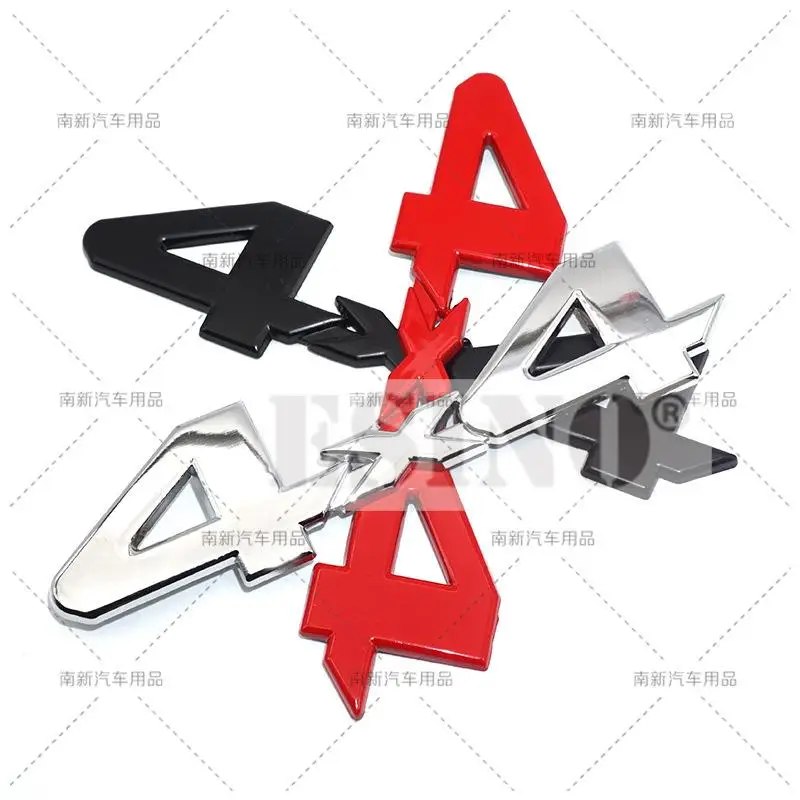 3D Metal 4 x 4 Car Trunk Zinc Alloy Adhesive Emblem Body Tailgate Badge for Toyota Tundra Land Cruiser 4Runner