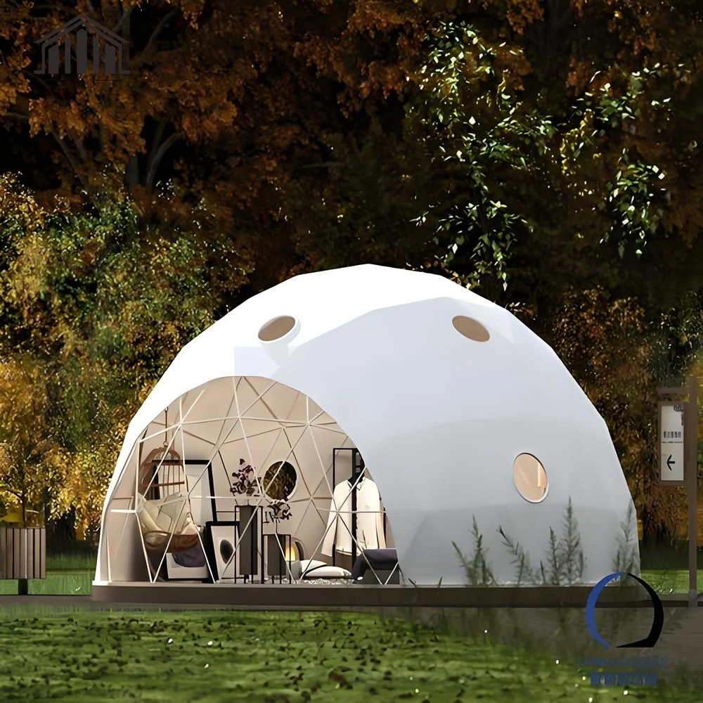 Outdoor Camping Exhibition - 大容量球形ガゼボテント、屋外キャンプ用PVCカバー、アルミフレーム、折りたたみ式、冒険や展示会に最適