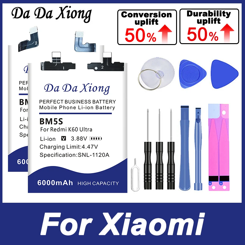 Battery For Xiaomi Redmi Note Fold 2 Play CC9 11T K60 K70 13T K50 CC9e Pro Ultra Pocophone Poco X4GT X6 F5 F6 Pro,Pad 5 Pro 12.4