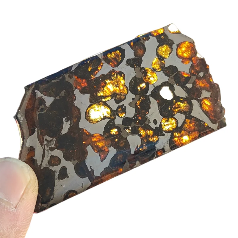 

Serico Kenya Olive Meteorite Specimen High Quality Olive Meteorite Slices Natural Meteorite Material Specimen Collection