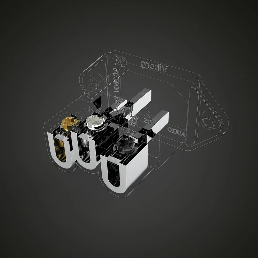 비보르크 고품질 VI-06BR 오디오 등급 순수 적동 IEC AC 인렛 IEC 소켓 플러그 잭