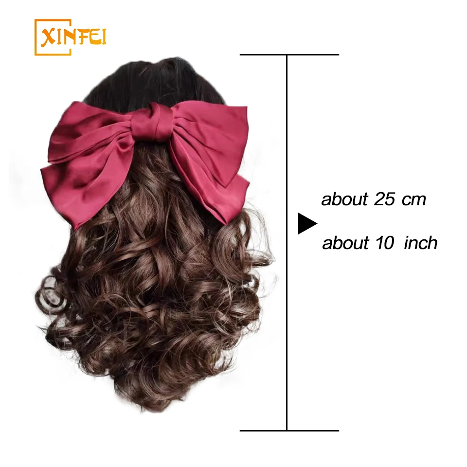 XINFEI AS Synthetic Retro Ponytail with Comb Europen Princess Curly Puff Ponytail Clip in Hair Tail Natural False Hair Extension