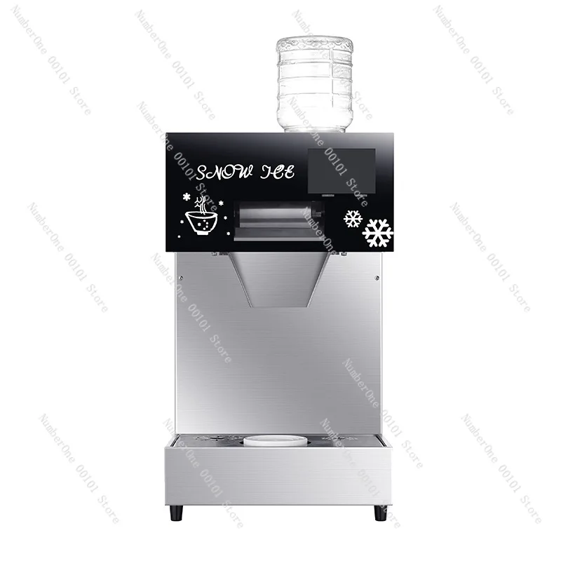 Commercial Snowflake Ice Machine 3s Fast Ice Making 10-Speed Adjustable Stainless Steel Ice Shaver for Milk Tea Shop