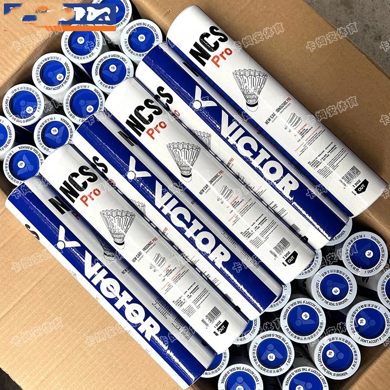 

60 шт. воланов VICTOR Victory Badminton NCS Carbonsonic Pro Max, искусственные, стабильный полет, прочные, оптом, для клубных тренировок