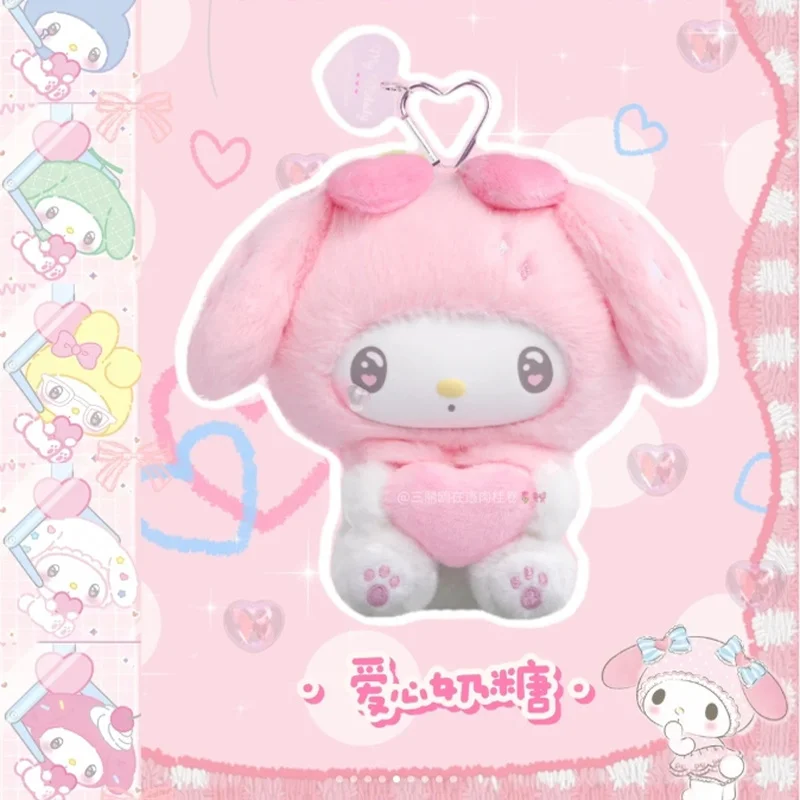 Nowa Sanrio Melody Kuromi 50-lecie Gummy Vinyl Plush Zawieszka Dekoracyjna Cukierki Mleczne Pamiątkowa Blind Box Zabawka