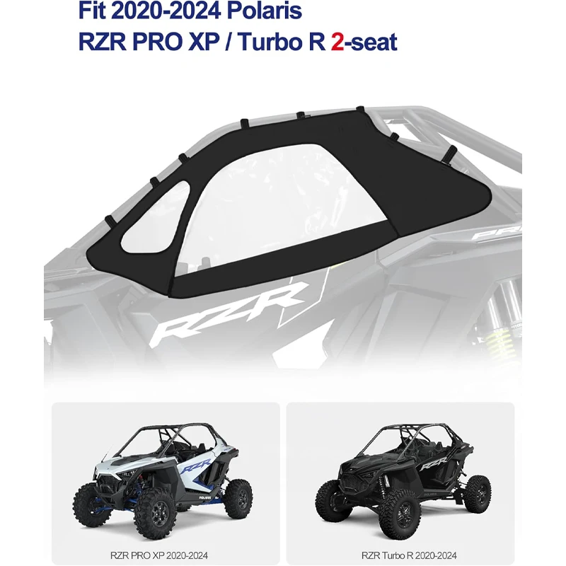 

RZR PRO R Soft Cab Enclosures Windows Kit Compatible with Polaris RZR XP 4 1000 / XP 4 Turbo 2020-2025 UTV Soft Upper Doors