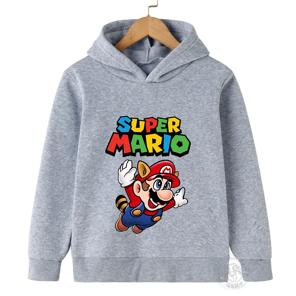 Super Mario creative printed children's clothing street casual brother sweatshirt outdoor sports 2-14 years old brother hoodie