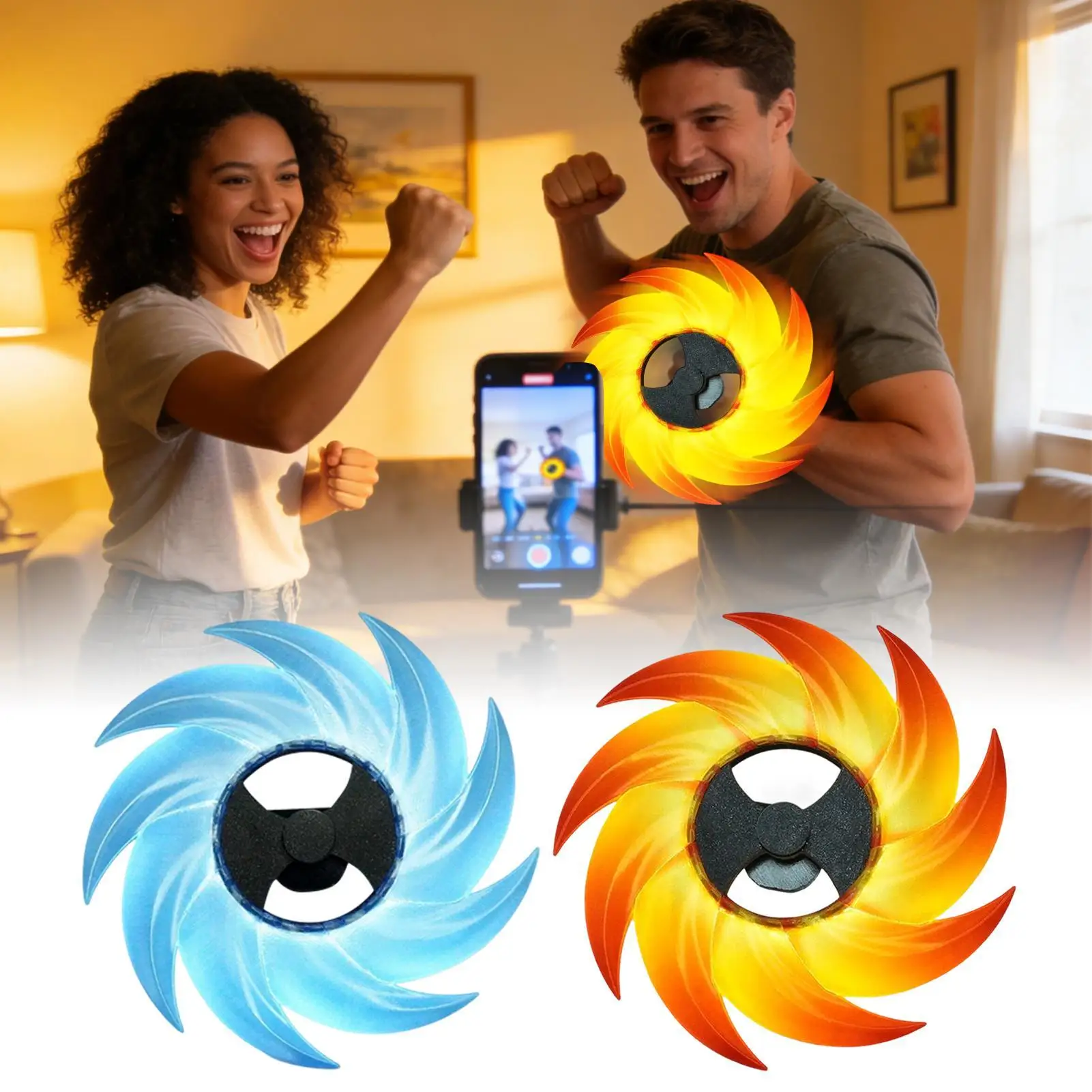 

Креативный светящийся LED спиннер-фиджет для рук, светящийся в темноте, EDC спиннер для пальцев, игрушка для снятия стресса