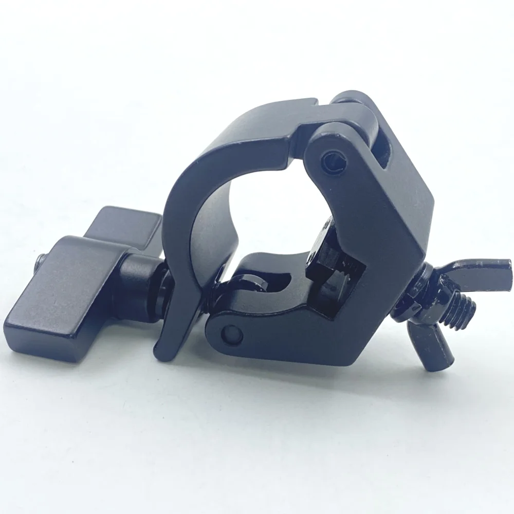 Tubing OD28-32mm Aluminum Clamp T-Nut Quick Release Lock 30mm O Hook Clamp With Wing-nut For Stage Light Truss / Pipe Mount Rigs
