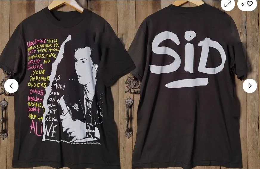 NEW!!! Sid Vicious Sex Pistols T-Shirt, Aop All over Print New Band T-Shirt