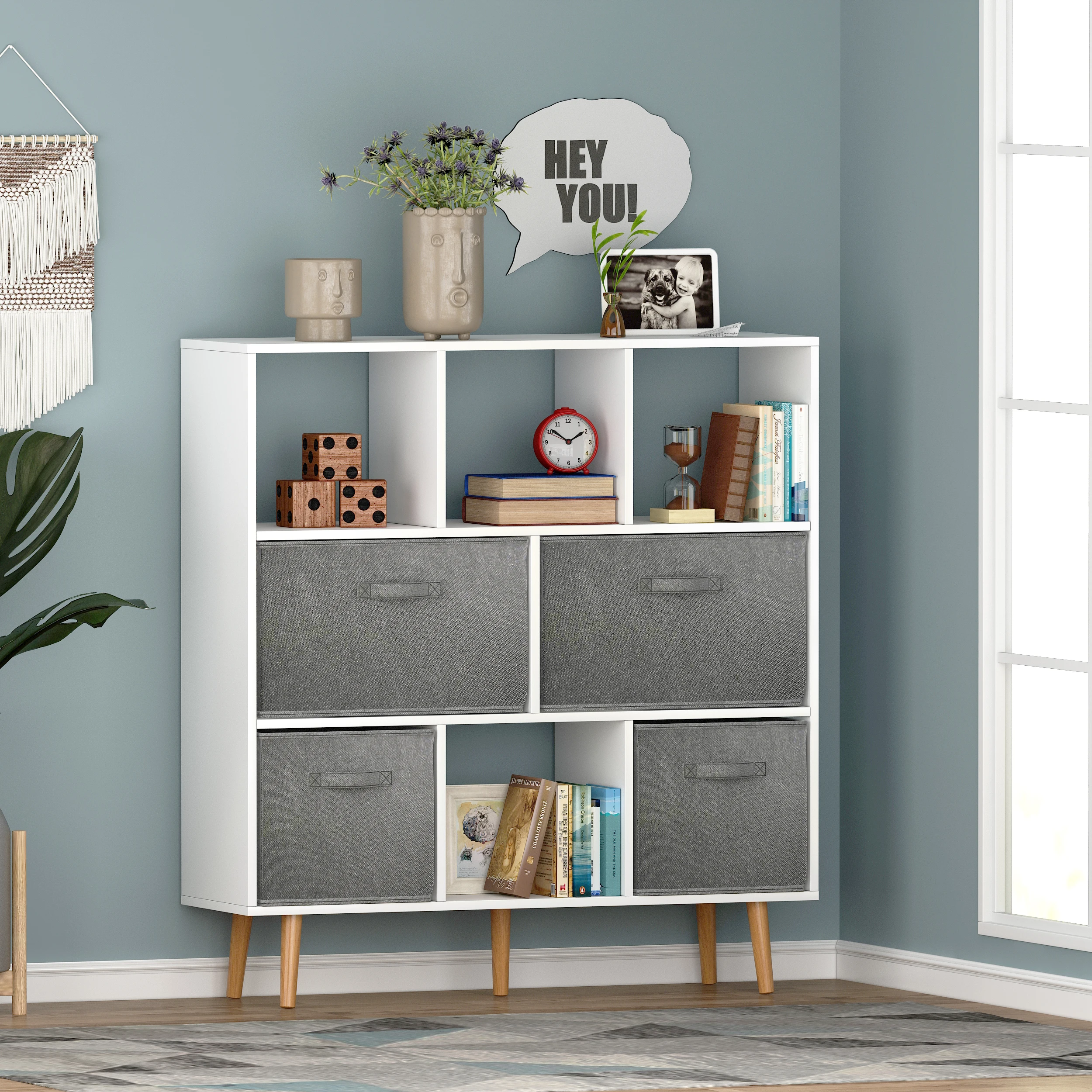 

Bookshelf, White, Fast Selling Elegant Wooden Bookshelf with Adjustable Shelves, Durable & Spacious Home Storage Solution