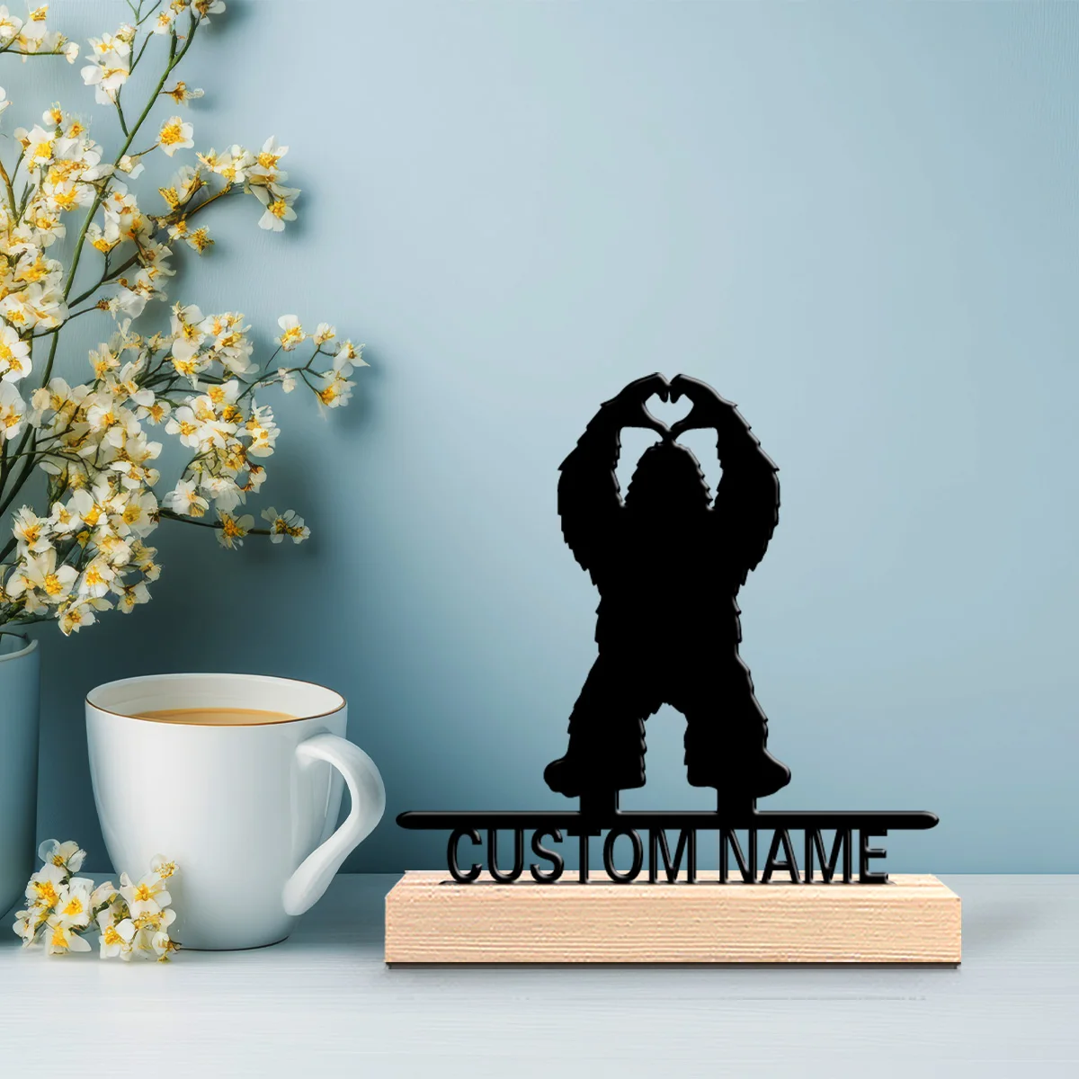 1pc Fashion Personalized Custom Bigfoot Wooden Base Bar Decor for Kitchen Dining Room Modern Rustic Themes Easter decorations