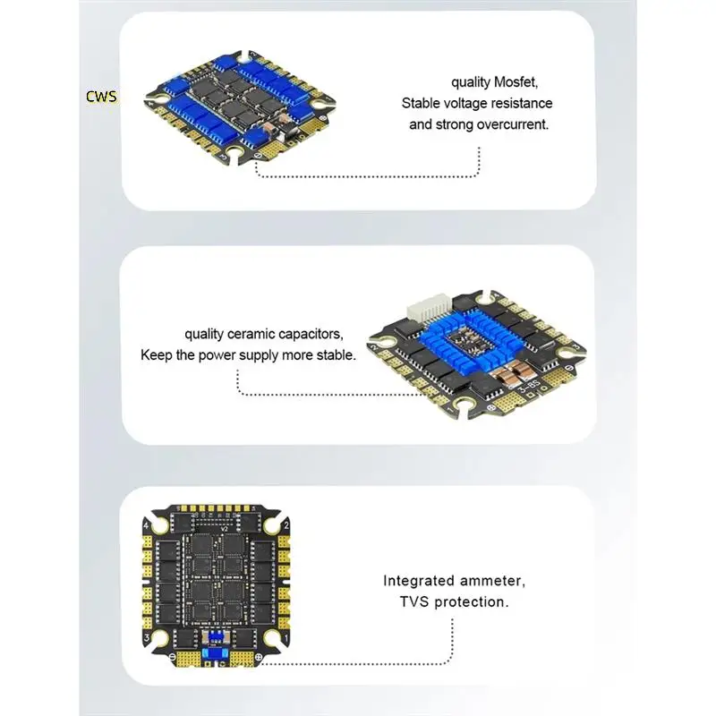

3065AM32 32Bit 65A 4-IN-1 ESC 3065 V2 AM32 FPV 4-In-1 ESC 3-8S FPV Cross-Country ESC