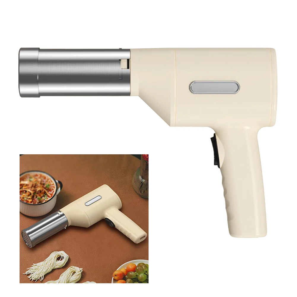 

Electric Pasta Noodle Maker 5 Molds Noodle Making Machine Portable Rechargeable Utility Kitchen Gadget