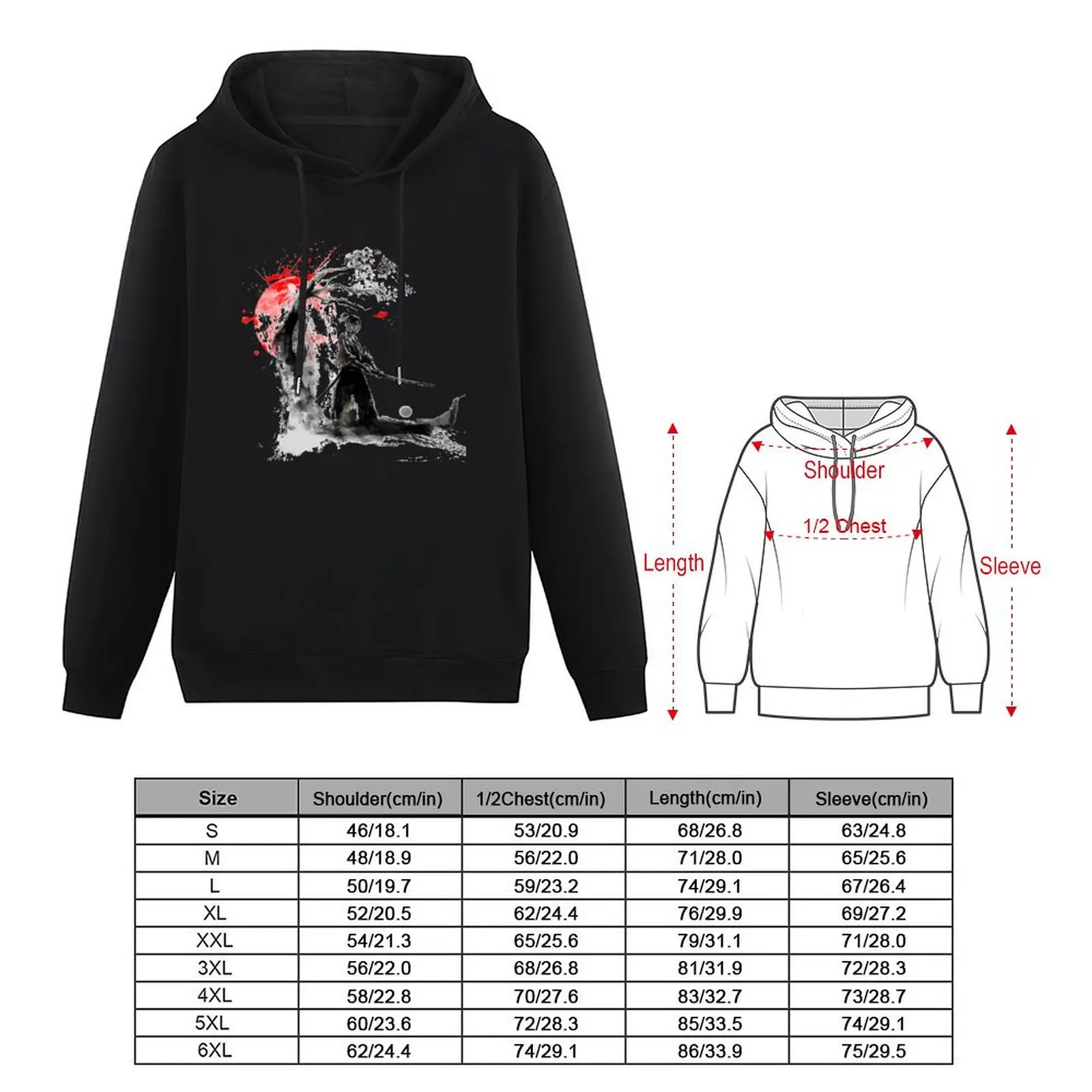 Japanese Samurai Pullover Hoodie graphic t shirts men men's clothes new features of hoodies & sweatshirts