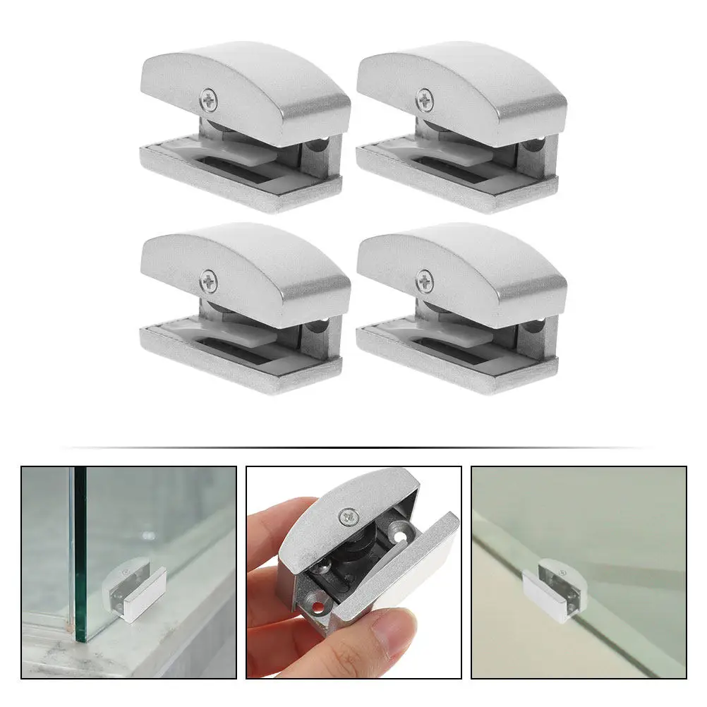 

4Pcs Sensor Limiters Shower Door Guide Adjustable Bottom Track for Sliding Glass Doors Shower Door Replacement Parts