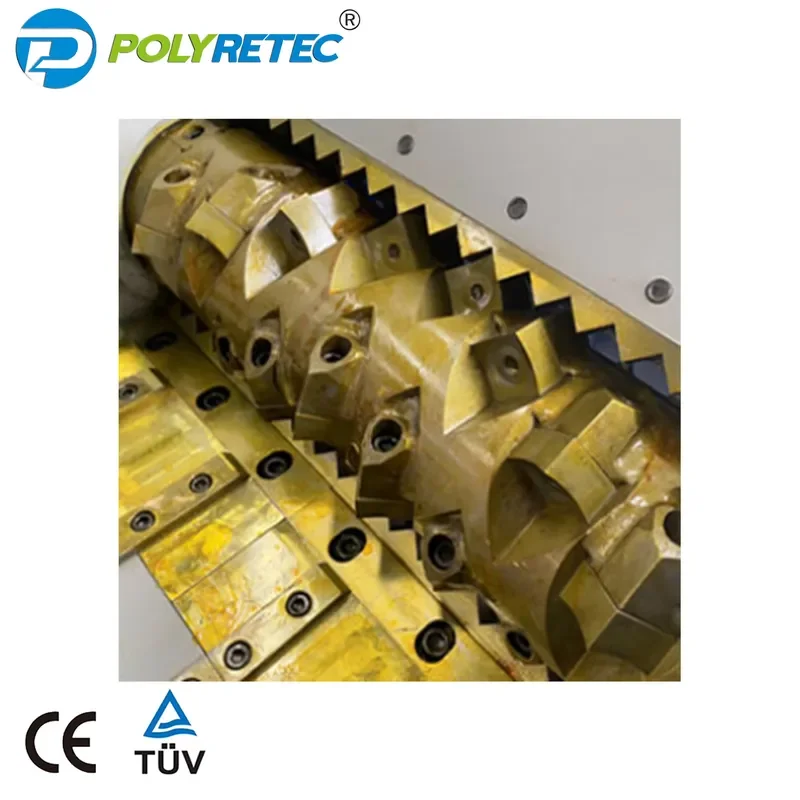 Recycling Machine 2026 Polyretec Waste Plastic Lump Single Shaft Shredder Machine Plastic Block Crusher Machine Plastic
