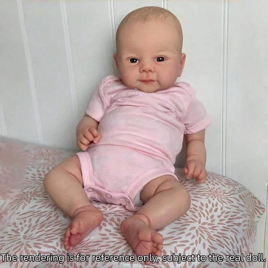 Muñeca Reborn Juliette Bebe de 19 pulgadas, piel pintada realista con cuerpo suave y peluche, muñeca bebé recién nacida hecha a mano para regalos y colección