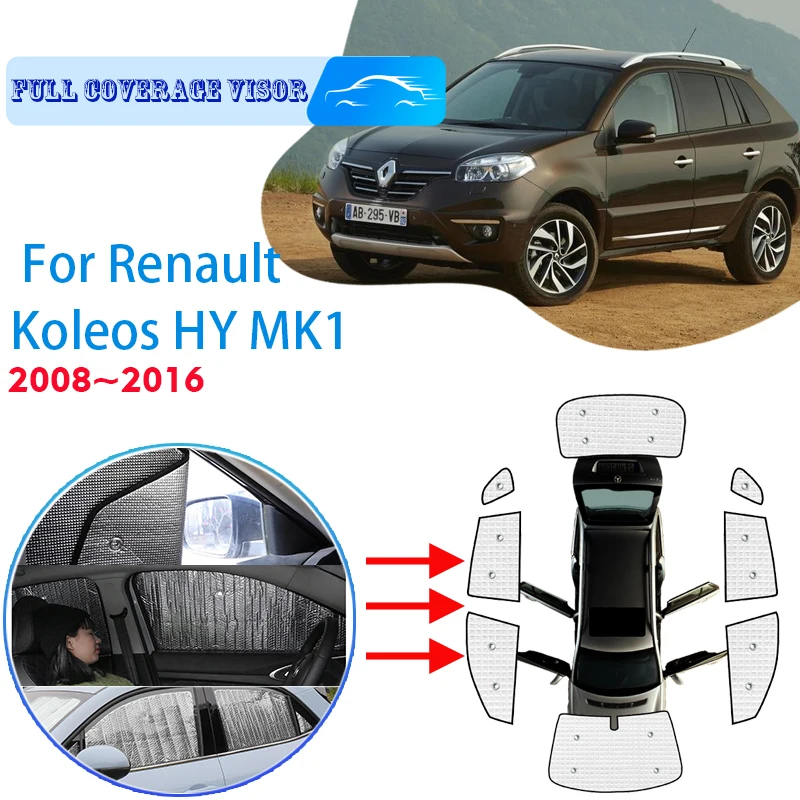 

Full Covers Sunshades For Renault Koleos MK1 2008~2016 Samsung QM5 Car Accessories Sun Protection Windshields Side Window Visor