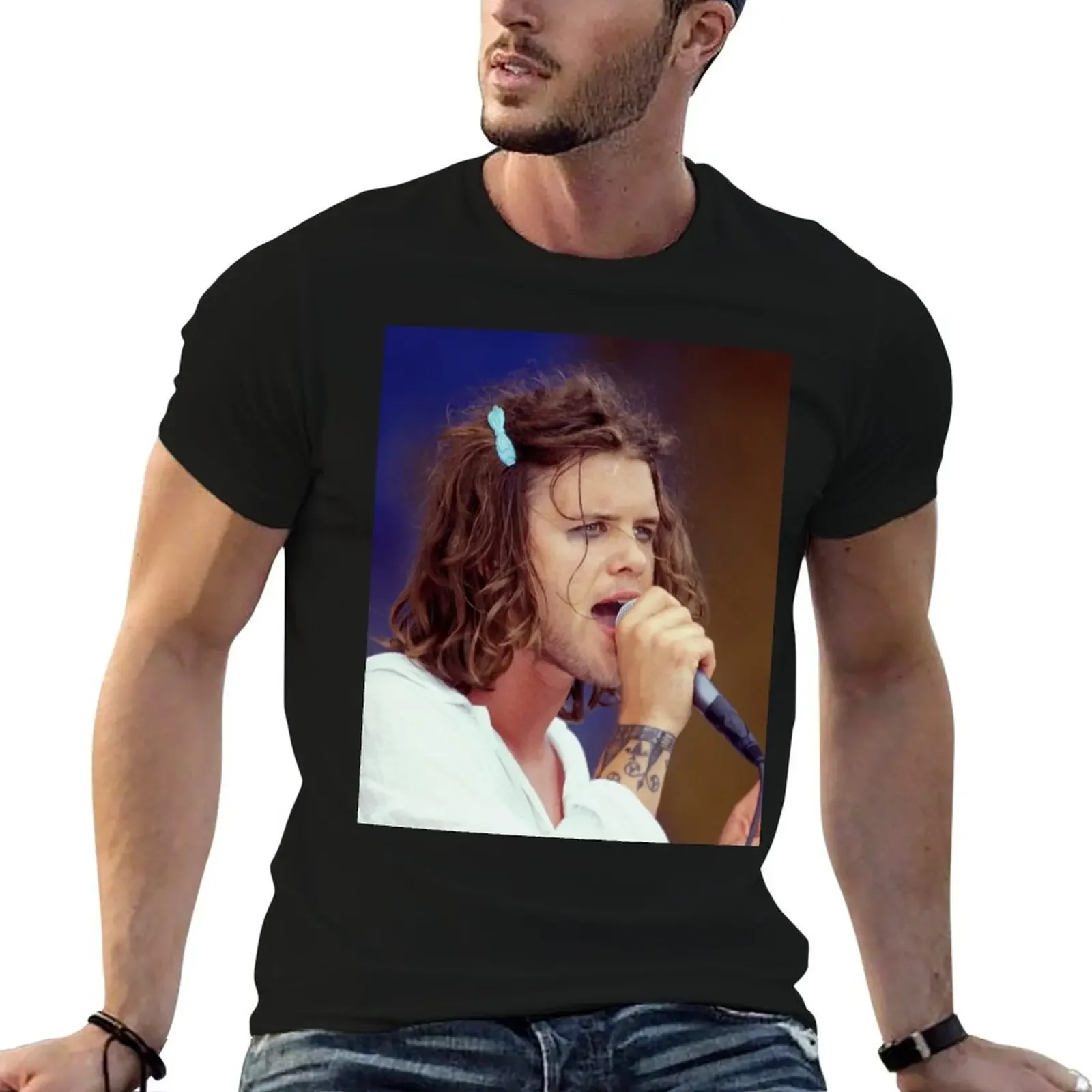 Shannon Hoon Blind Melon Photograph T-Shirt custom t shirt vintage t shirts Men's cotton t-shirt