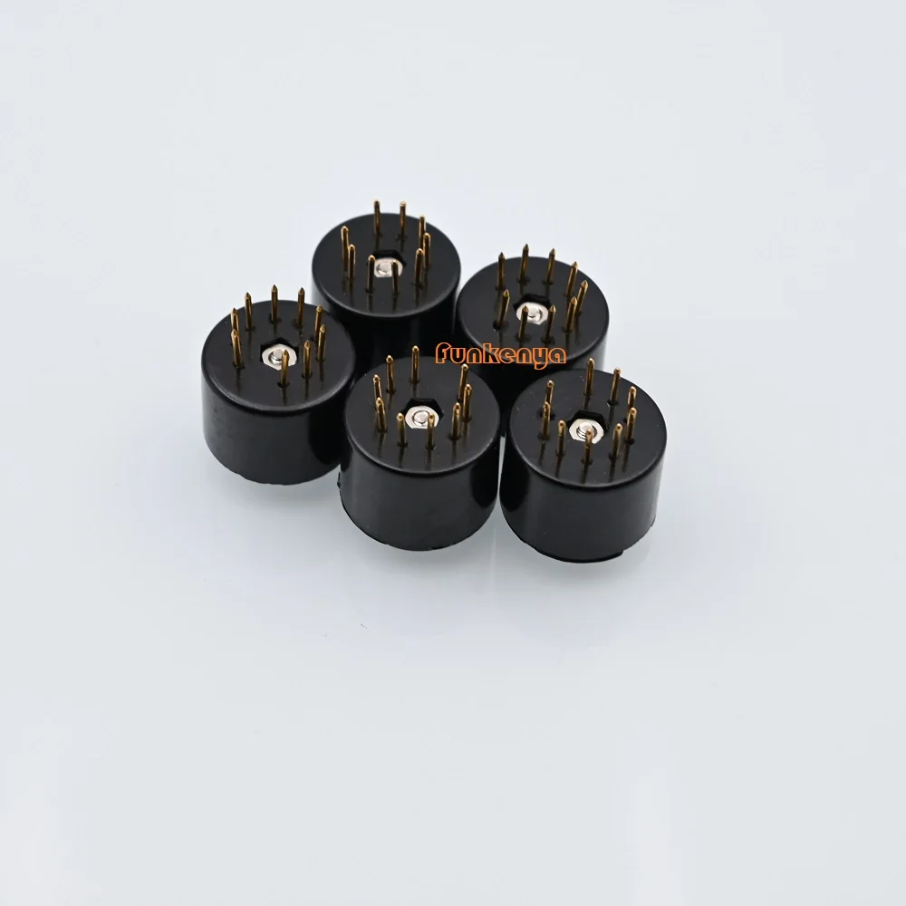 

9 Feet Tube Socket 12AX7 Bakelite Base DIY Tube Amplifier Transfor Holder Small 9 Pins TS-9